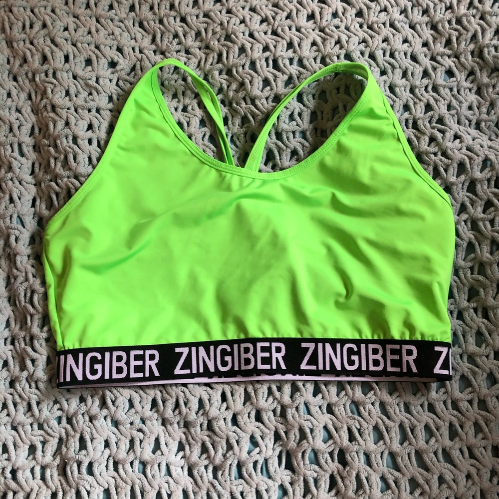 NEON GREEN SPORTS BRA